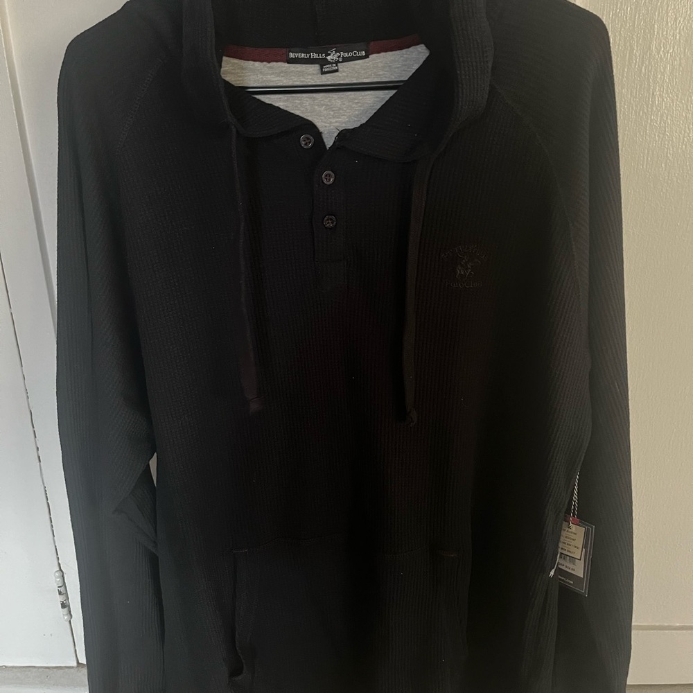 Men's Black US Polo Association Button-Up Shirt